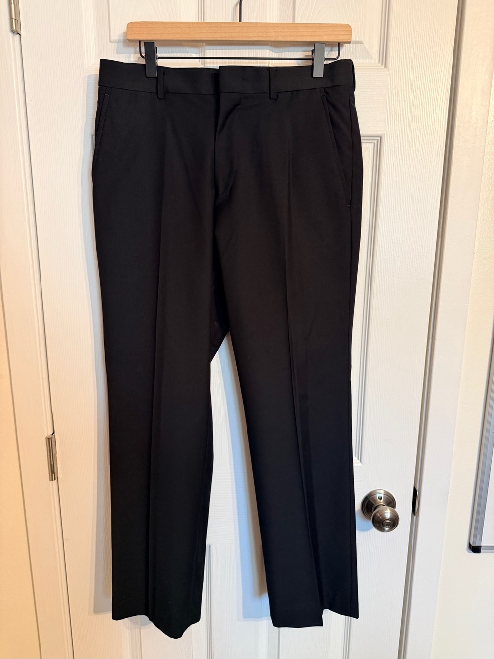 Men's Black Dress Pants - Tailored Straight Leg